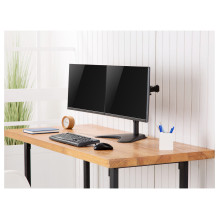 Equip Table base 17"-32" / 2TFT 360° Economy 8Kg black lite Retail Equip Table base 17"-32" / 2TFT 360° Economy 8Kg black lite Retail