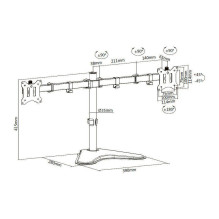 Equip Tischfuß 17"-32" / 2TFT 360° Ekonominė 8Kg schwarz lite Mažmeninė prekyba Equip Tischfuß 17"-32" / 2TFT 360° Ekonominė 8Kg schwarz lite Mažmeninė prekyba