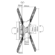 Equip Wandhalterung 23"-55" / 1TFT gelenkig 1Gelenk 30Kg sw mažmeninė prekyba Equip Wandhalterung 23"-55" / 1TFT gelenkig 1Gelenk 30Kg sw mažmeninė prekyba