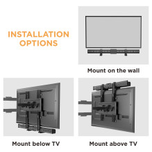 Equip Uni. Soundbar wall mount. 800x400mm 15Kg black lite Retail Equip Uni. Soundbar wall mount. 800x400mm 15Kg black lite Retail