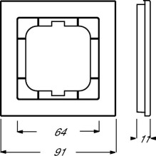 BUSCH JAEGER BJ 1721-280 Abdeckrahmen 1f Busch-axcent weißglas BUSCH JAEGER BJ 1721-280 Abdeckrahmen 1f Busch-axcent weißglas