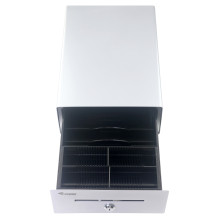Kassenschublade 4Schein- / 4Münzfächer RJ11 POS Silber Kassenschublade 4Schein- / 4Münzfächer RJ11 POS Silber