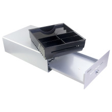 Kassenschublade 4Schein- / 4Münzfächer RJ11 POS Silber Kassenschublade 4Schein- / 4Münzfächer RJ11 POS Silber
