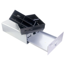 Cash drawer 4Schein- / 4Münzfächer RJ11 POS silver Cash drawer 4Schein- / 4Münzfächer RJ11 POS silver