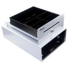Kassenschublade 4Schein- / 4Münzfächer RJ11 POS Silber Kassenschublade 4Schein- / 4Münzfächer RJ11 POS Silber