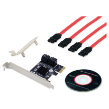 CONCEPTRONIC SATA 1xPCIe2.0 Card 4-Port 4xSATA3.0 6Gbps CONCEPTRONIC SATA 1xPCIe2.0 Card 4-Port 4xSATA3.0 6Gbps