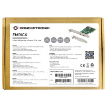 CONCEPTRONIC 4xPCIe3.0 Card 2xUSB-C3.2 Gen2 / selfpower 10Gbps CONCEPTRONIC 4xPCIe3.0 Card 2xUSB-C3.2 Gen2 / selfpower 10Gbps