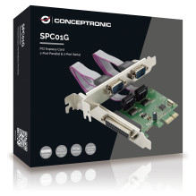 CONCEPTRONIC PCIe1x Card 2xRS232-Seri. / 1xParal. 2.5Gbps