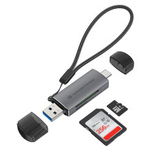 CONCEPTRONIC Kartenleser USB-A / -C3.2- TF / Micro-SD3.0 schwarz CONCEPTRONIC Kartenleser USB-A / -C3.2- TF / Micro-SD3.0 schwarz