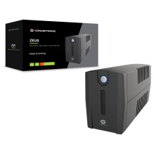 CONCEPTRONIC USV 650VA / 360W / 2xUK / HID USB / RJ45in / Out / AVR sw