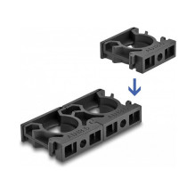 Delock Cable sleeve holder with locking clip 28.5 mm 4 pieces black Delock Cable sleeve holder with locking clip 28.5 mm 4 pieces black