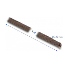 Geflechtschlauch nagerfest dehnbar 5 m x 12 mm braun