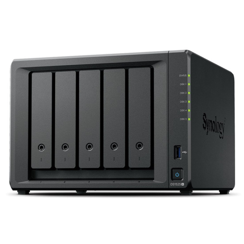 Tinklo Prijungtas Saugojimas - Synology DiskStation DS1525+ Ryzen V1500B 8GB DDR4 Juodas