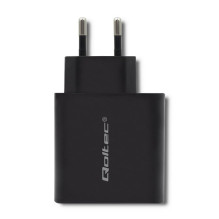USB Įkroviklis - Qoltec 45W, Juodas USB Įkroviklis - Qoltec 45W, Juodas