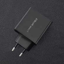 USB Įkroviklis - Qoltec 45W, Juodas USB Įkroviklis - Qoltec 45W, Juodas