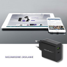 USB Įkroviklis - Qoltec 45W, Juodas USB Įkroviklis - Qoltec 45W, Juodas