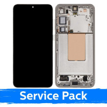 Ekranas skirtas Samsung S926 S24 Plus su rėmeliu / Amber Yellow / (Service Pack) +INCLUDING BATTERY