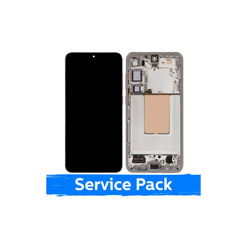 Ekranas skirtas Samsung S926 S24 Plus su rėmeliu / Amber Yellow / (Service Pack) +INCLUDING BATTERY