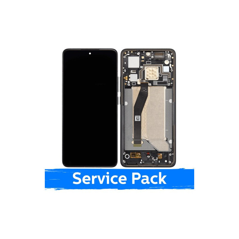 Ekranas skirtas Xiaomi 14T Pro su rėmeliu / Titan Black / (Service Pack)