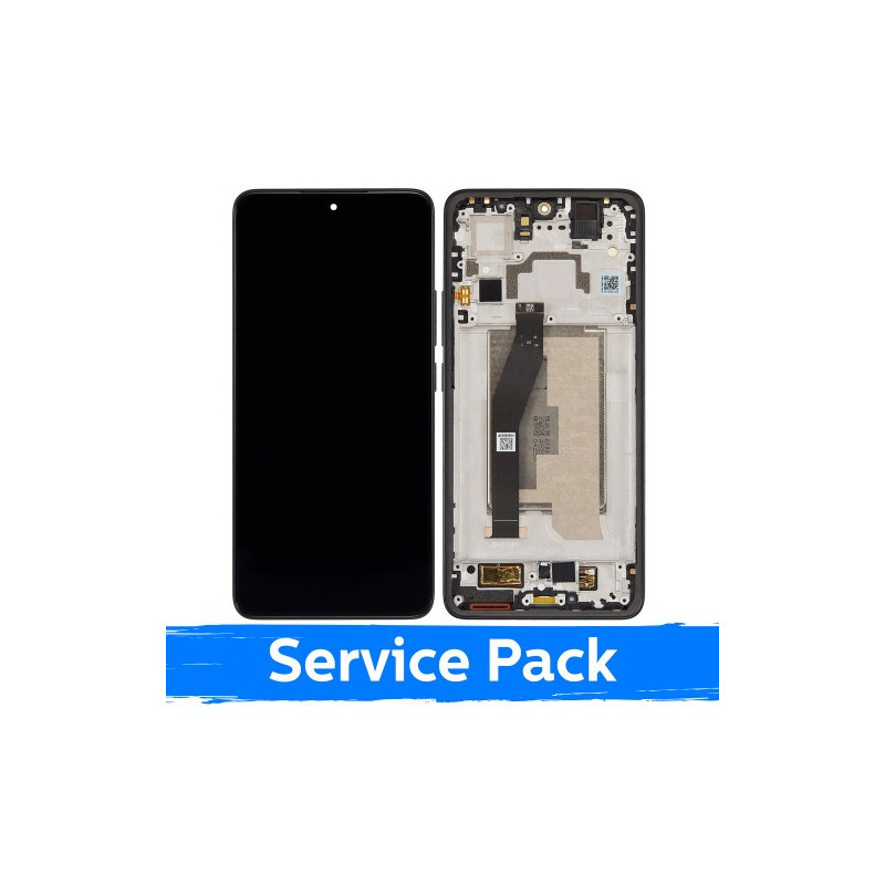 Ekranas skirtas Xiaomi 14T su rėmeliu / Titan Black / (Service Pack)