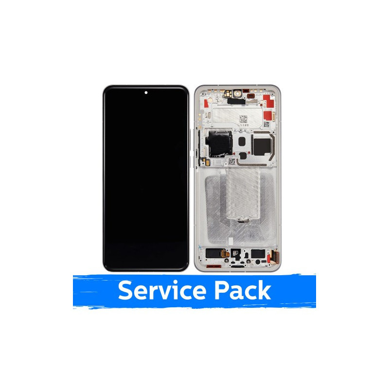 Ekranas skirtas Xiaomi 15 Ultra su rėmeliu / White / (Service Pack)