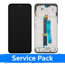 Ekranas skirtas Xiaomi Redmi 15 5G juodas su rėmeliu (Service Pack)