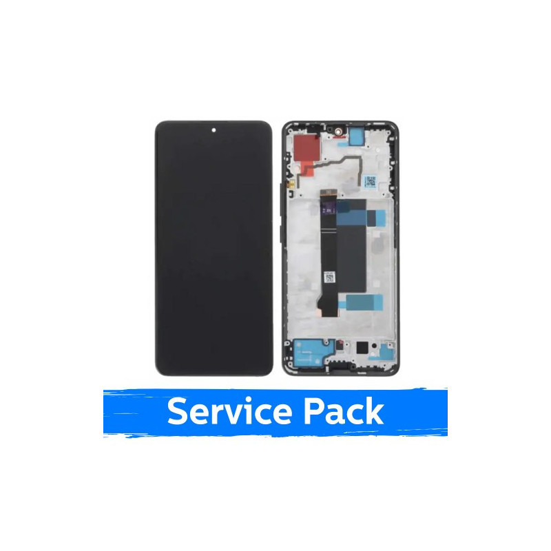 Ekranas skirtas Xiaomi Redmi Note 13 Pro 5G / Poco X6 5G su rėmeliu / Olive Green / (Service Pack)