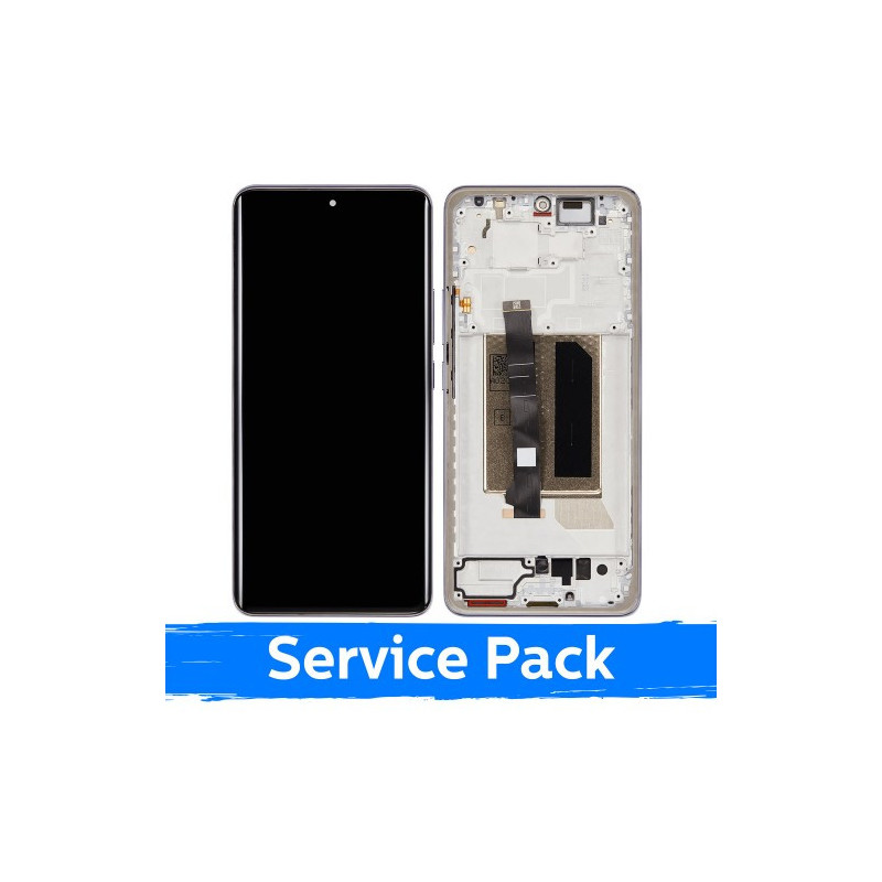 Ekranas skirtas Xiaomi Redmi Note 14 Pro+ 5G su rėmeliu / Lavender Purple / (Service Pack)