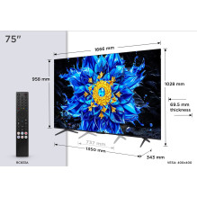 TCL P8L 75P8L TV 190.5 cm (75") 4K Ultra HD Smart TV Wi-Fi Black 450 cd / m²