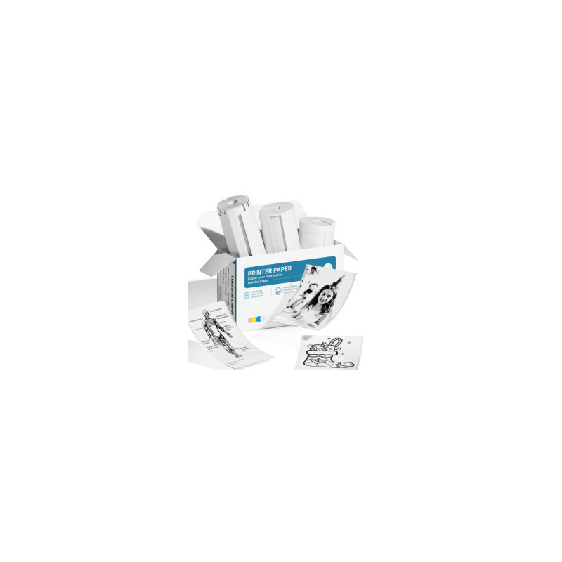 Termo Papīrs Uprint PM290 3x White Self-Adhesive Paper Rolls 3584770335243 37196-UP (3584770335243)
