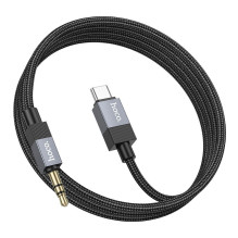 Kabelis AUX Jack 3,5 mm (kištukas) - USB C (kištukas) Hoco UPA32B 1 m juodas Kabelis AUX Jack 3,5 mm (kištukas) - USB C (kištukas) Hoco UPA32B 1 m juodas
