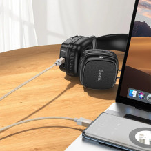 Cable AUX Jack 3,5 mm (male) to USB C (male) Hoco 1 m UPA32B black Cable AUX Jack 3,5 mm (male) to USB C (male) Hoco 1 m UPA32B black