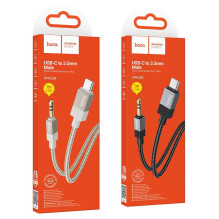 Kabelis AUX Jack 3,5 mm (kištukas) - USB C (kištukas) Hoco UPA32B 1 m juodas Kabelis AUX Jack 3,5 mm (kištukas) - USB C (kištukas) Hoco UPA32B 1 m juodas