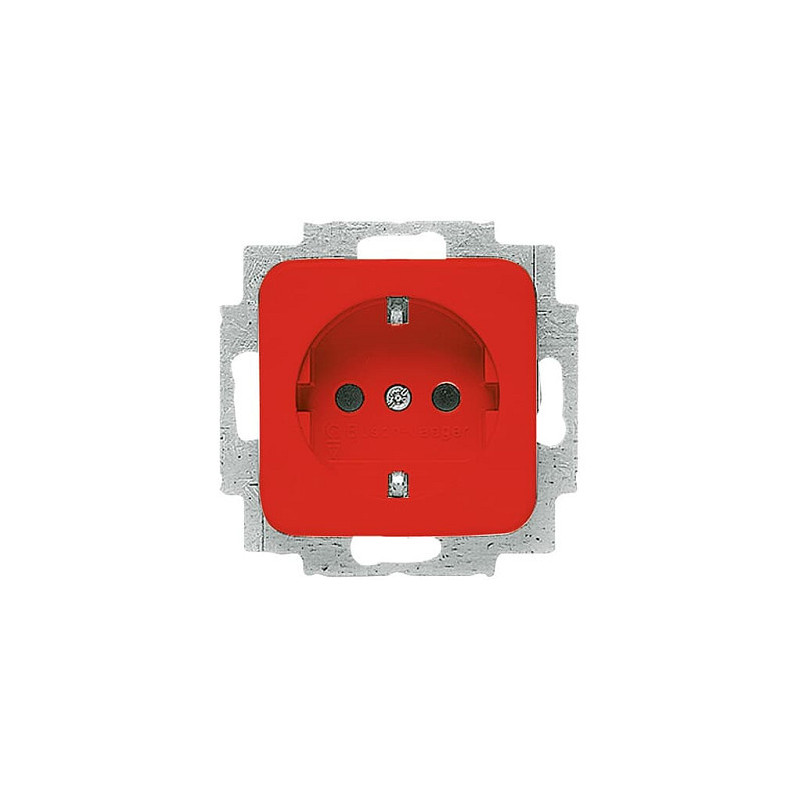 BUSCH JAEGER 20 EUC-217-101 SCHUKO socket insert, red RAL 3020, SI / Reflex SI, socket