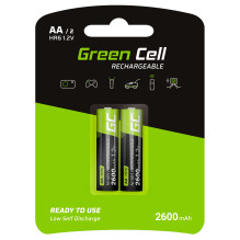 Akku 2xAA HR6 2600mAh Green...