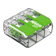 Wago Series 221 - 3*4mm (50 pieces) Green Range