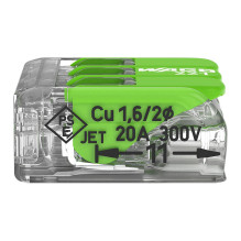 Wago Series 221 - 3*4mm (50 pieces) Green Range