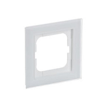 BUSCH JAEGER BJ 1721-280 Cover frame 1f Busch-axcent white glass BUSCH JAEGER BJ 1721-280 Cover frame 1f Busch-axcent white glass