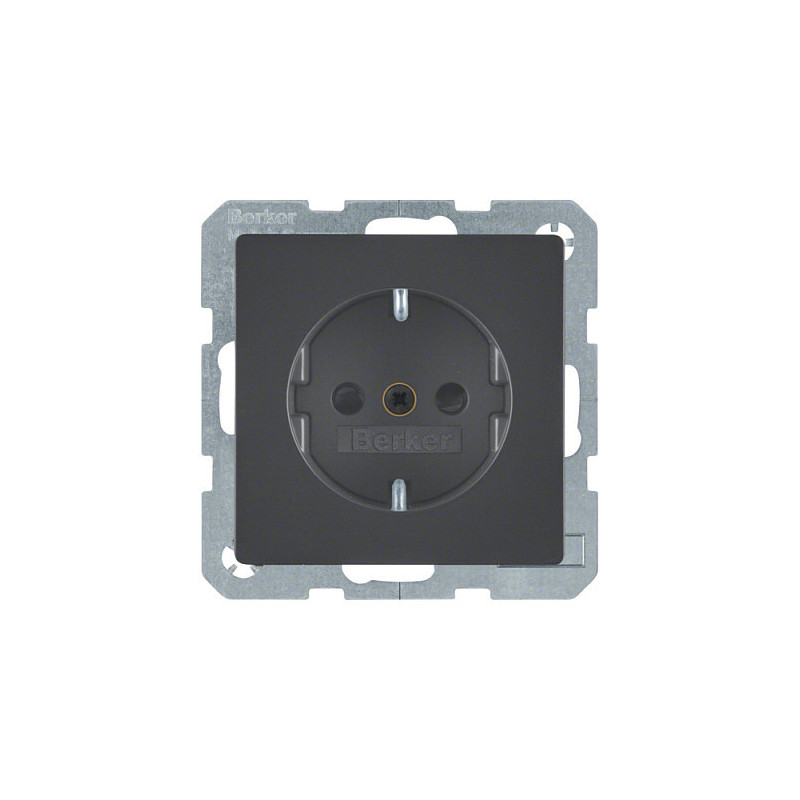 Berker 47236086 SCHUKO socket Q.1 / Q.3 anthracite, velvet