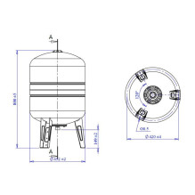 Vertical hydrophore tank 80 l us080362cs0a2000 Vertical hydrophore tank 80 l us080362cs0a2000