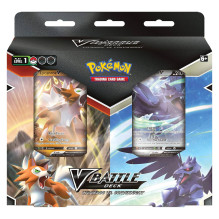 Kolekcionuojamos Kortelės - Pokémon TCG: V Battle Deck Lycanroc Vs. Corviknight 2 Decks