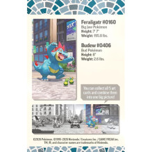 Kolekcionuojamos Kortelės - Pokémon TCG Lumiose City Mini Tin Feraligatr, 2 Booster Packs, Sticker Sheet