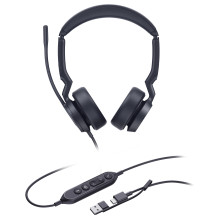 Yealink Ausinės UH44 Dvigubos komandos USB-C / A Yealink Ausinės UH44 Dvigubos komandos USB-C / A