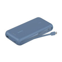 Belkin Power Bank with Integrated USB-C Cable, Blue, USB-C, 20,000 mAh, BPB024HQBL Belkin Power Bank with Integrated USB-C Cable, Blue, USB-C, 20,000 mAh, BPB024HQBL
