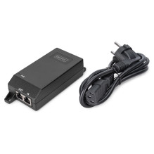 DIGITUS Gigabit Ethernet PoE injektorius 802.3at 30W juodas DIGITUS Gigabit Ethernet PoE injektorius 802.3at 30W juodas