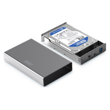 DIGITUS USB 3.0 3,5 colio SATA aliuminio kietojo disko korpusas