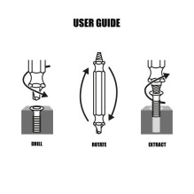 Truper broken screw extractor set, 3 pcs Truper broken screw extractor set, 3 pcs