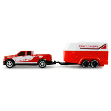 Amewi RC Pickup Die Cast with Caravan 1:64 RTR red 6+