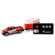 Amewi RC Pickup Die Cast with Caravan 1:64 RTR red 6+