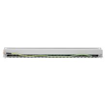 INTELLINET 24-Port Cat6a Patchpanel geschirmt 24 Ports FTP 1 HE Klemmleisten mit 90 Grad abgewinkelten Kabeleinfuehrunge